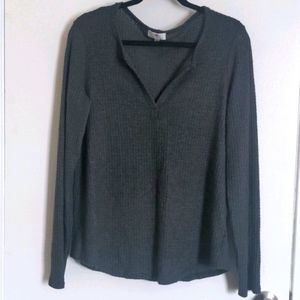 Grey V Neck Sweater